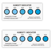 humidity tester Moisture Absorption Desiccant Co - free Humidity Indicator Card